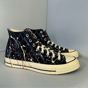 Converse Chuck 70 High ‘Paint Splatter Black’ Sneakers New